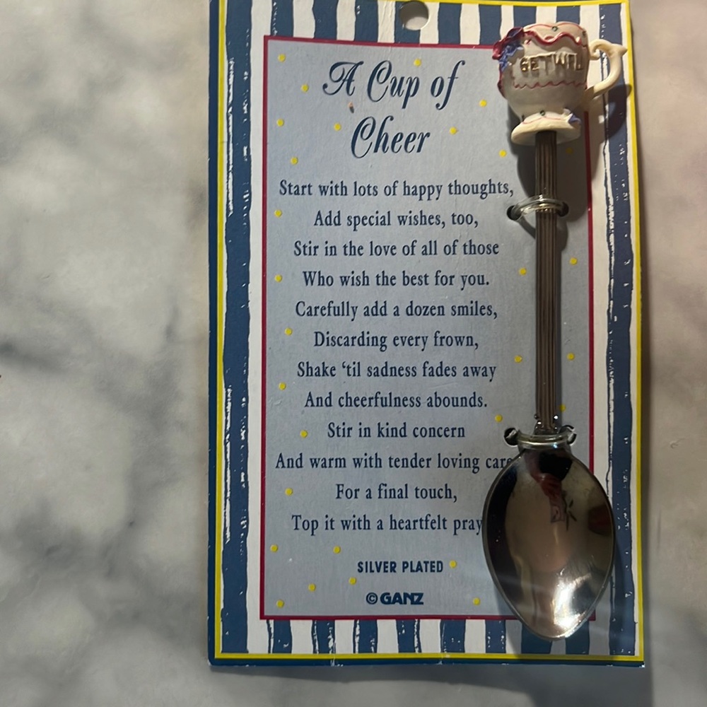 Ganz Get Well Soon Teatime  cup of Cheer Spoon